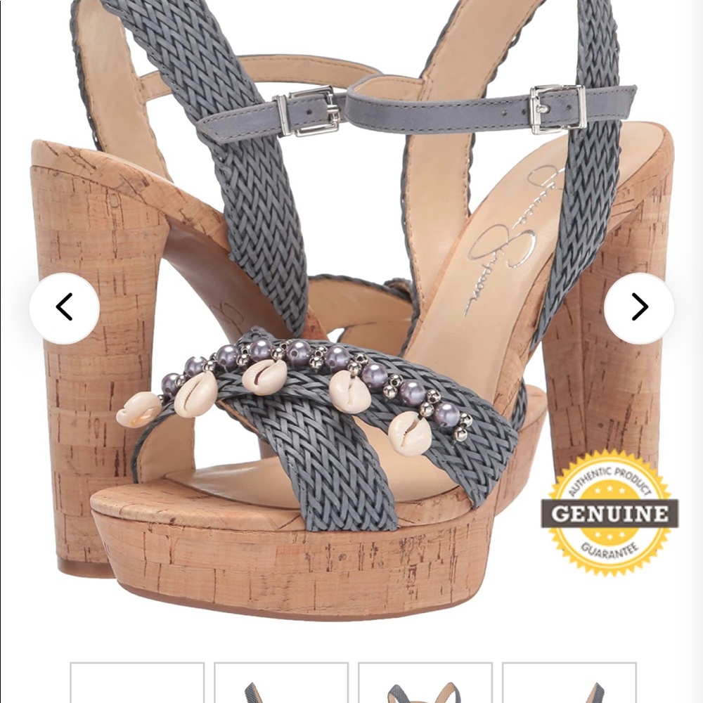 Jessica Simpson Ivriele Shell Cork Platform Sandals